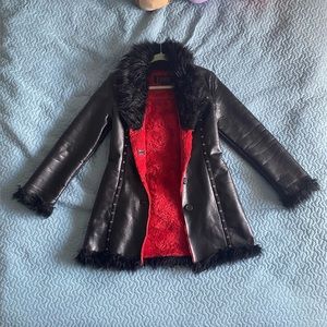 Vintage Rare Tripp NYC Leather Fur Coat